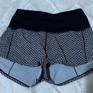 lululemon athletica Black and White Athletic Shorts